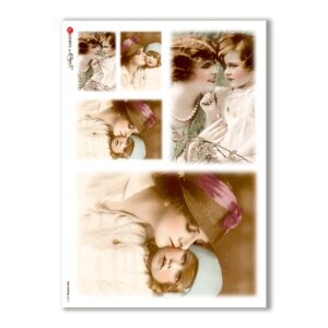 OLD-PHOTOS-0015. Carta di riso vittoriana per decoupage.