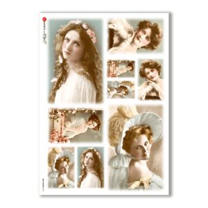 OLD-PHOTOS-0018. Carta di riso vittoriana per decoupage.