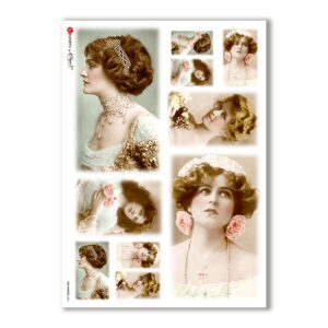 OLD-PHOTOS-0021. Carta di riso vittoriana per decoupage.