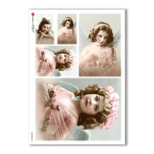 OLD-PHOTOS-0029. Carta di riso vittoriana per decoupage.