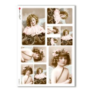 OLD-PHOTOS-0031. Carta di riso vittoriana per decoupage.