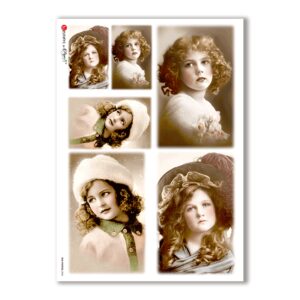 OLD-PHOTOS-0034. Carta di riso vittoriana per decoupage.