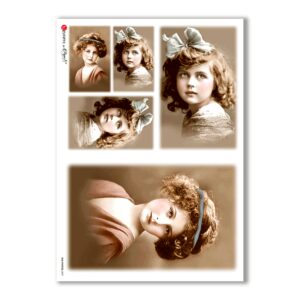 OLD-PHOTOS-0037. Carta di riso vittoriana per decoupage.