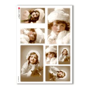 OLD-PHOTOS-0038. Carta di riso vittoriana per decoupage.