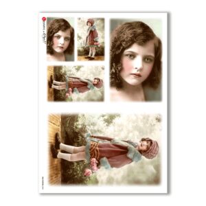 OLD-PHOTOS-0040. Carta di riso vittoriana per decoupage.