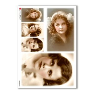 OLD-PHOTOS-0041. Carta di riso vittoriana per decoupage.