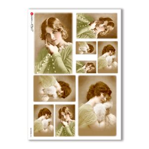OLD-PHOTOS-0044. Carta di riso vittoriana per decoupage.