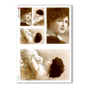OLD-PHOTOS-0045. Carta di riso vittoriana per decoupage.