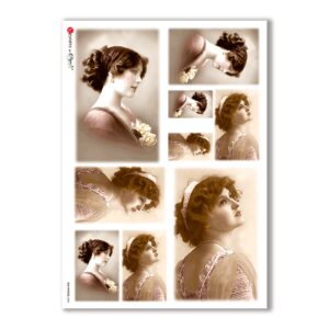 OLD-PHOTOS-0048. Carta di riso vittoriana per decoupage.