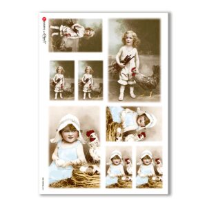 OLD-PHOTOS-0051. Carta di riso vittoriana per decoupage.