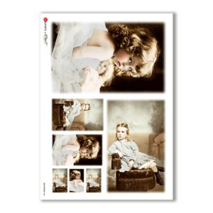 OLD-PHOTOS-0054. Carta di riso vittoriana per decoupage.