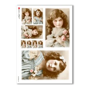 OLD-PHOTOS-0055. Carta di riso vittoriana per decoupage.