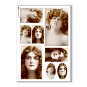 OLD-PHOTOS-0062. Carta di riso vittoriana per decoupage.