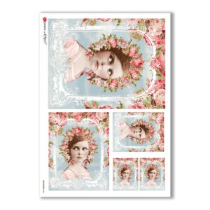 OLD-PHOTOS-0066. Carta di riso vittoriana per decoupage.