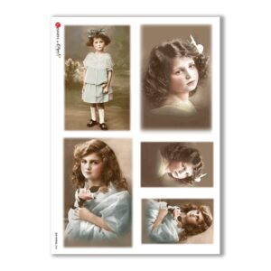 OLD-PHOTOS-0068. Carta di riso vittoriana per decoupage.