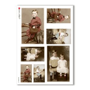 OLD-PHOTOS-0070. Carta di riso vittoriana per decoupage.