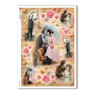 OLD-PHOTOS-0076. Carta di riso vittoriana per decoupage.