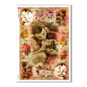 OLD-PHOTOS-0077. Carta di riso vittoriana per decoupage.