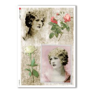 OLD-PHOTOS-0079. Carta di riso vittoriana per decoupage.