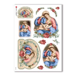 CULT-0076. Carta di riso sacra per decoupage.