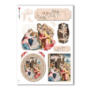 CULT-0077. Carta di riso sacra per decoupage.