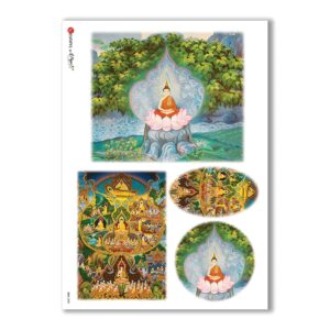 CULT-0082. Carta di riso sacra per decoupage.