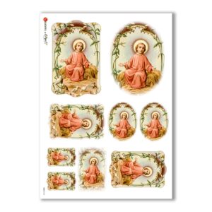 CULT-0123. Carta di riso sacra per decoupage.