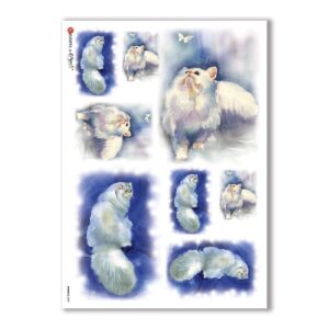 ANIMALS-0039. Carta di riso animali per decoupage.