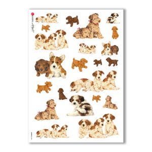 ANIMALS-0044. Carta di riso animali per decoupage.