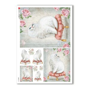ANIMALS-0074. Carta di riso animali per decoupage.