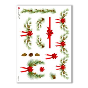CHRISTMAS-0005. Carta di riso Natale per decoupage.