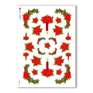 CHRISTMAS-0006. Carta di riso Natale per decoupage.