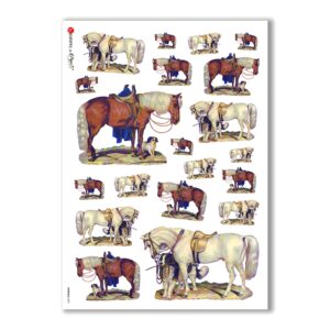ANIMALS-0087. Carta di riso animali per decoupage.