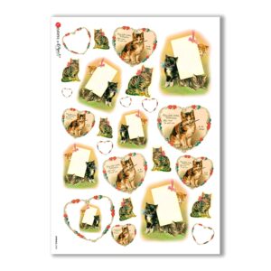 ANIMALS-0088. Carta di riso animali per decoupage.
