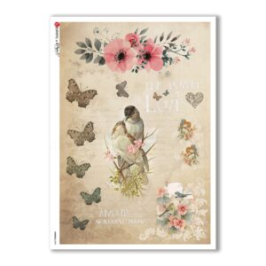 ANIMALS-0090. Carta di riso animali per decoupage.
