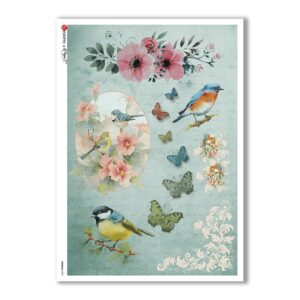 ANIMALS-0091. Carta di riso animali per decoupage.