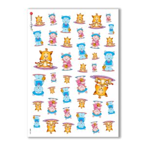 BABY-0002. Carta di riso bambini per decoupage.