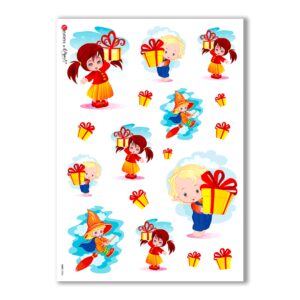 BABY-0004. Carta di riso bambini per decoupage.
