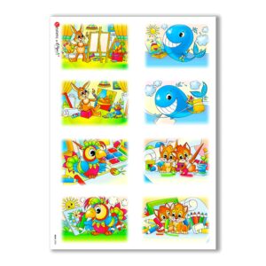 BABY-0008. Carta di riso bambini per decoupage.