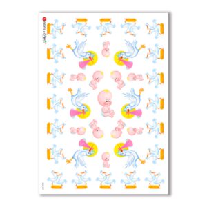 BABY-0009. Carta di riso bambini per decoupage.