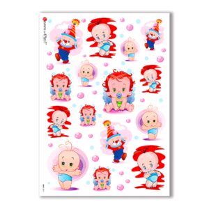 BABY-0011. Carta di riso bambini per decoupage.