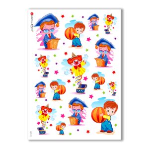 BABY-0013. Carta di riso bambini per decoupage.