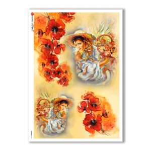 ARTWORK-0011. Carta di riso opere d'arte per decoupage.