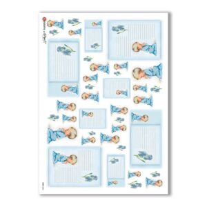 BABY-0026. Carta di riso bambini per decoupage.