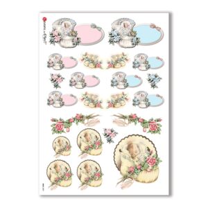 BABY-0027. Carta di riso bambini per decoupage.