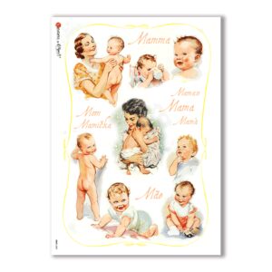 BABY-0031. Carta di riso bambini per decoupage.