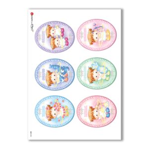 BABY-0034. Carta di riso bambini per decoupage.