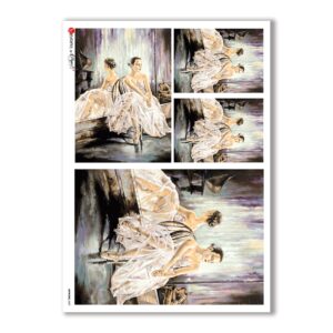 ARTWORK-0027. Carta di riso opere d'arte per decoupage.