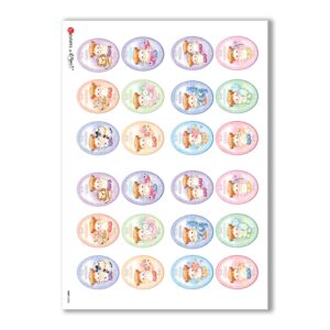 BABY-0036. Carta di riso bambini per decoupage.