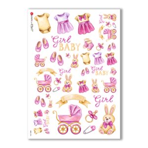 BABY-0038. Carta di riso bambini per decoupage.